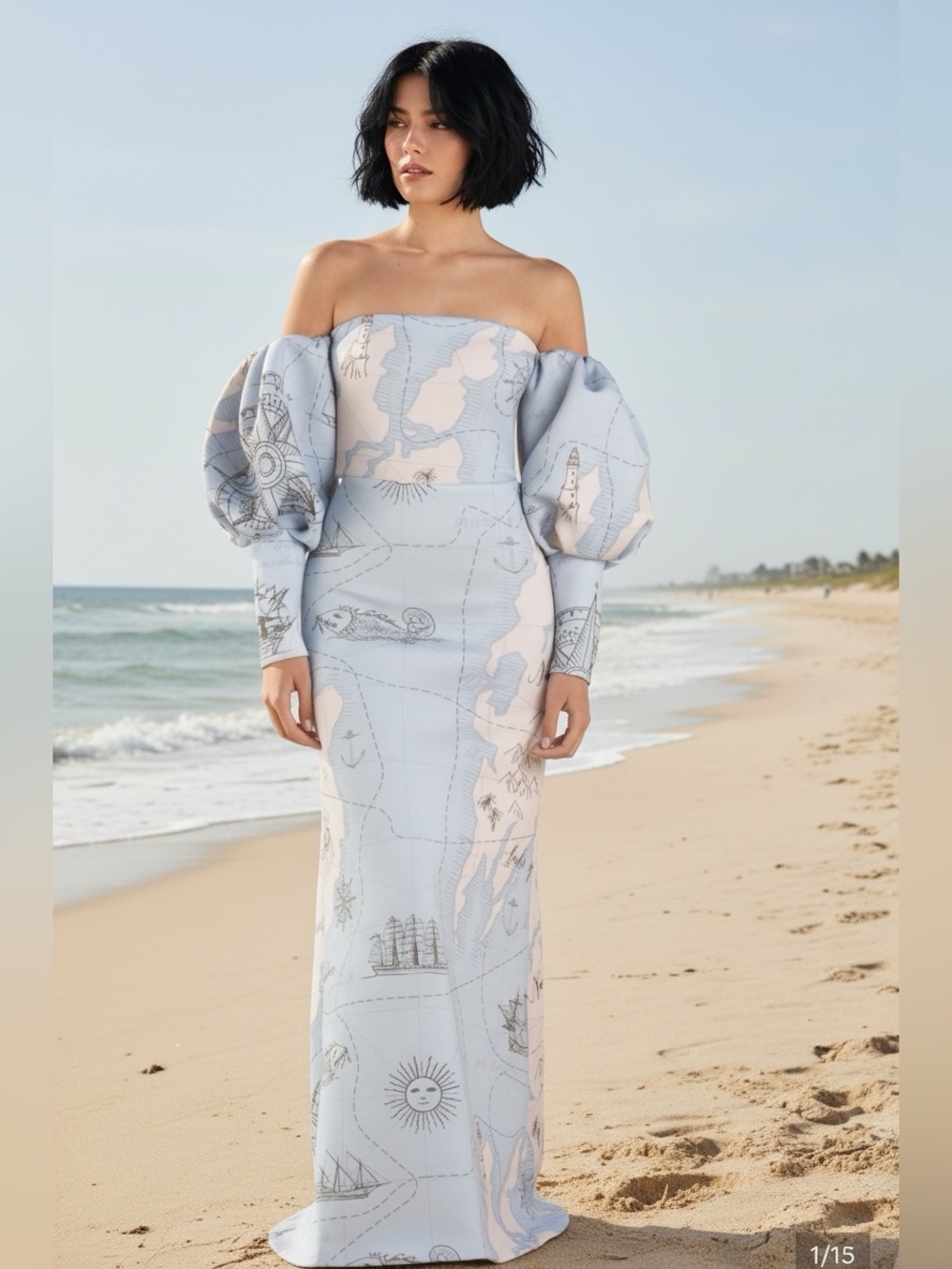 Ivy off shoulders long dress gown prom size s